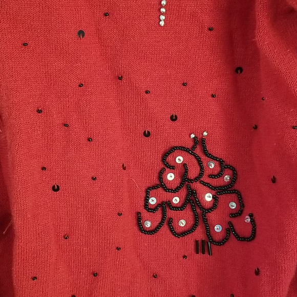 Beaded Christmas cardigan sweater - Picture 6 of 8